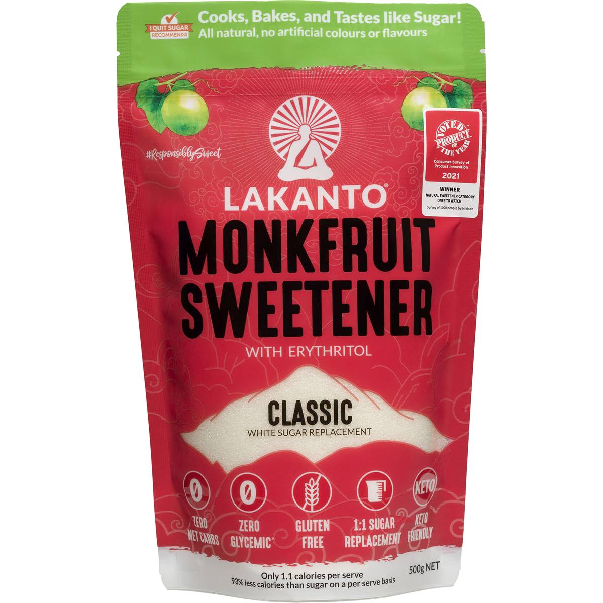 Lakanto Monkfruit Sweetener 500g
