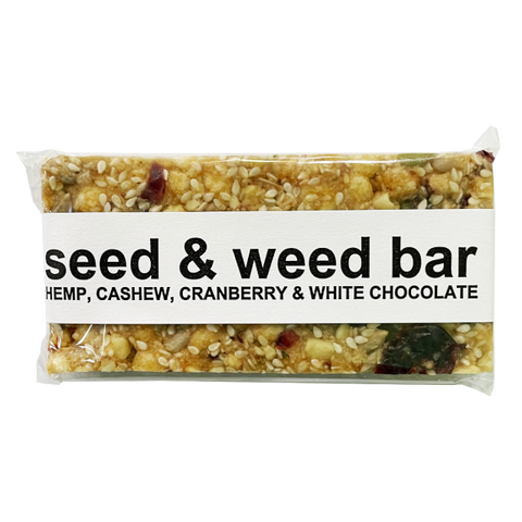 Seed&Weed Hemp, Cashew, Cranberry & White Chocolate Bar 90g
