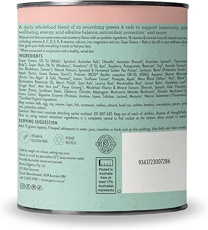 Watermelon Strawberry Super Greens & Reds 300g