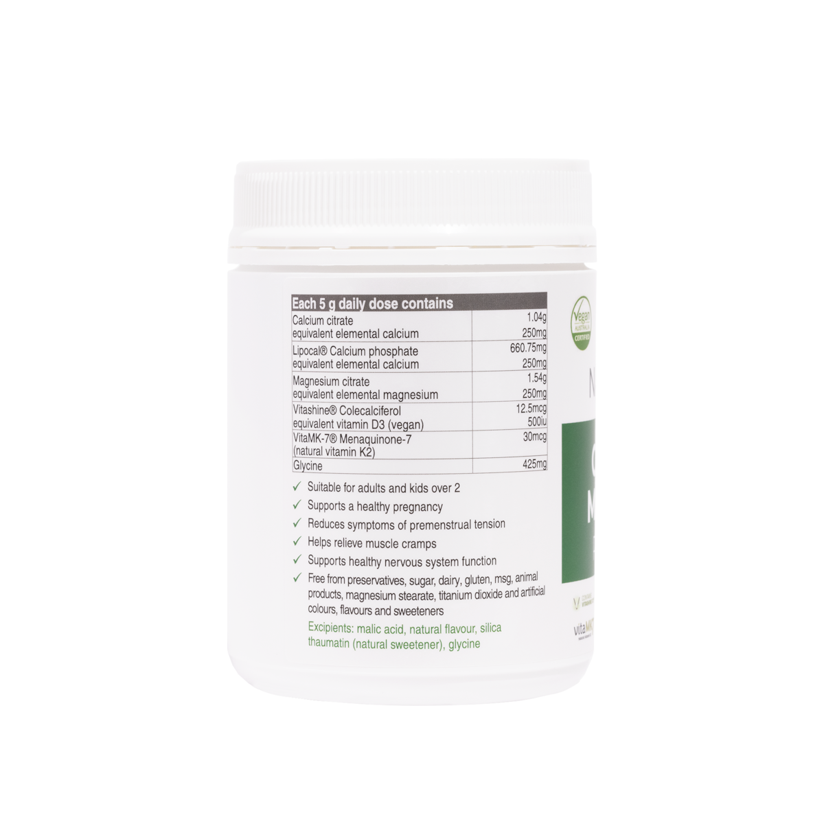 NaturoBest Calcium, Magnesium, K2 & D3 300g