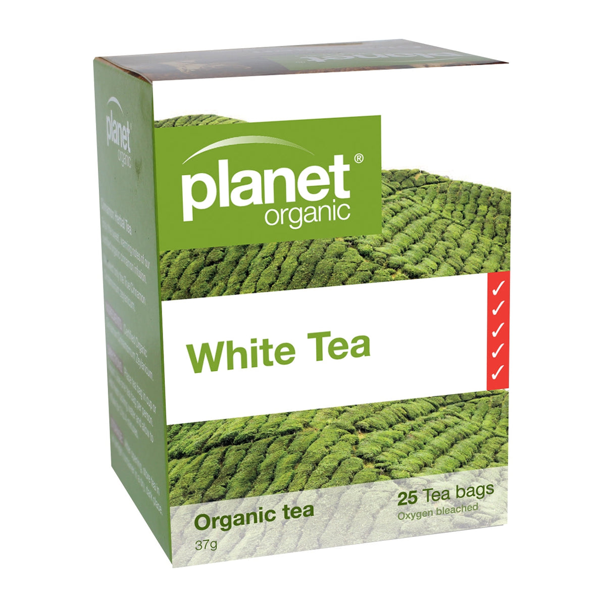 ORGANIC TEA BAGS WHITE 25TB Cherish Health