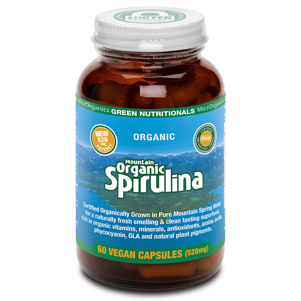 MicrOrganic's Green Nutritional's Mountain Organic Spirulina 60 caps
