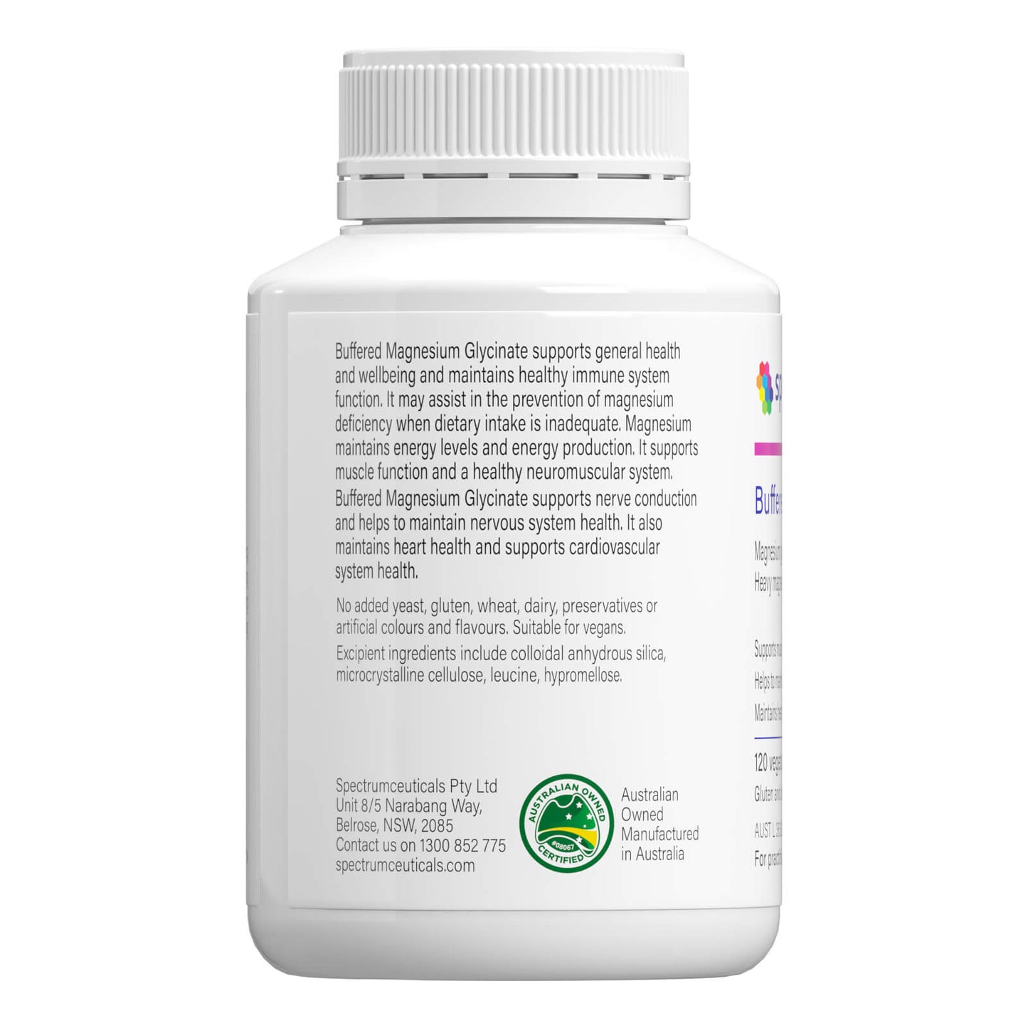 Spectrum Buffered Magnesium Glycinate 120c