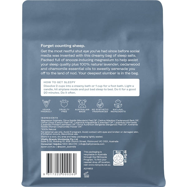 EpZen Magnesium Bath Crystals Sleep 900g