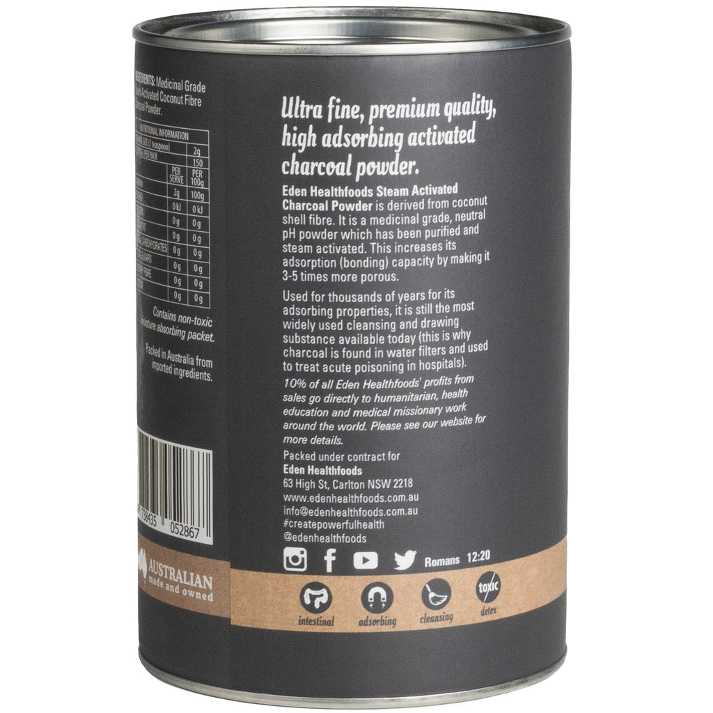 Eden Healthfoods Steam Activated Charcoal Powder 100g