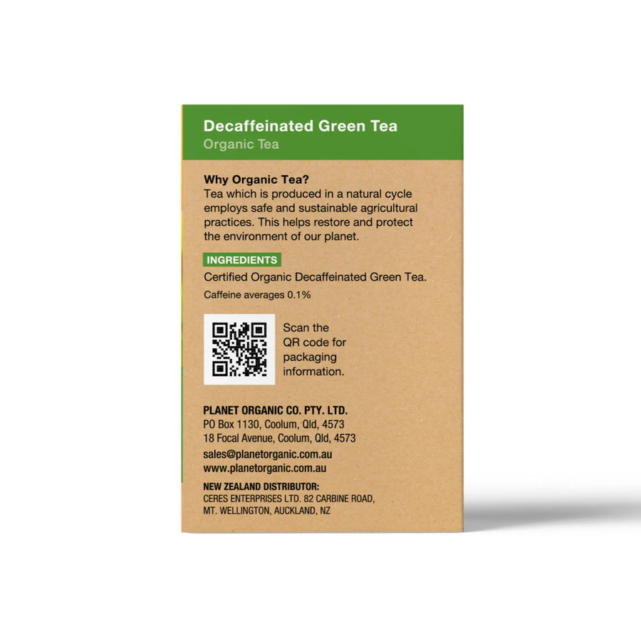 Planet Organic Decaf Green Tea 25tb