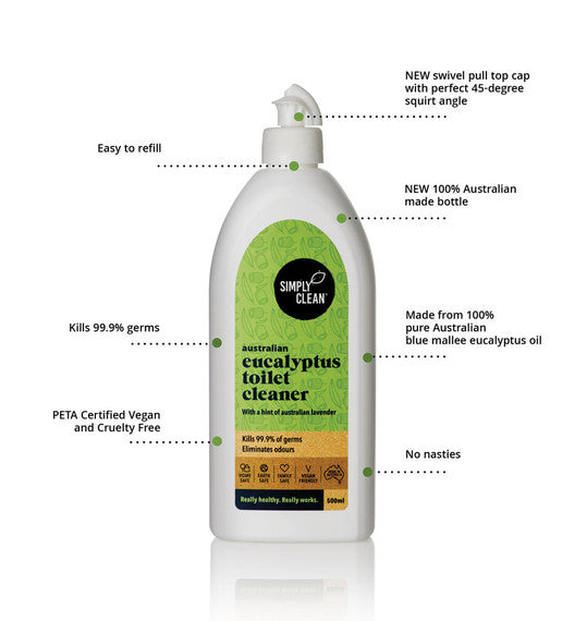 Simply Clean Toilet Cleaner Eucalyptus 500ml