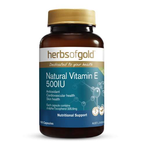 Herbs of Gold Natural Vitamin E 500IU 100c