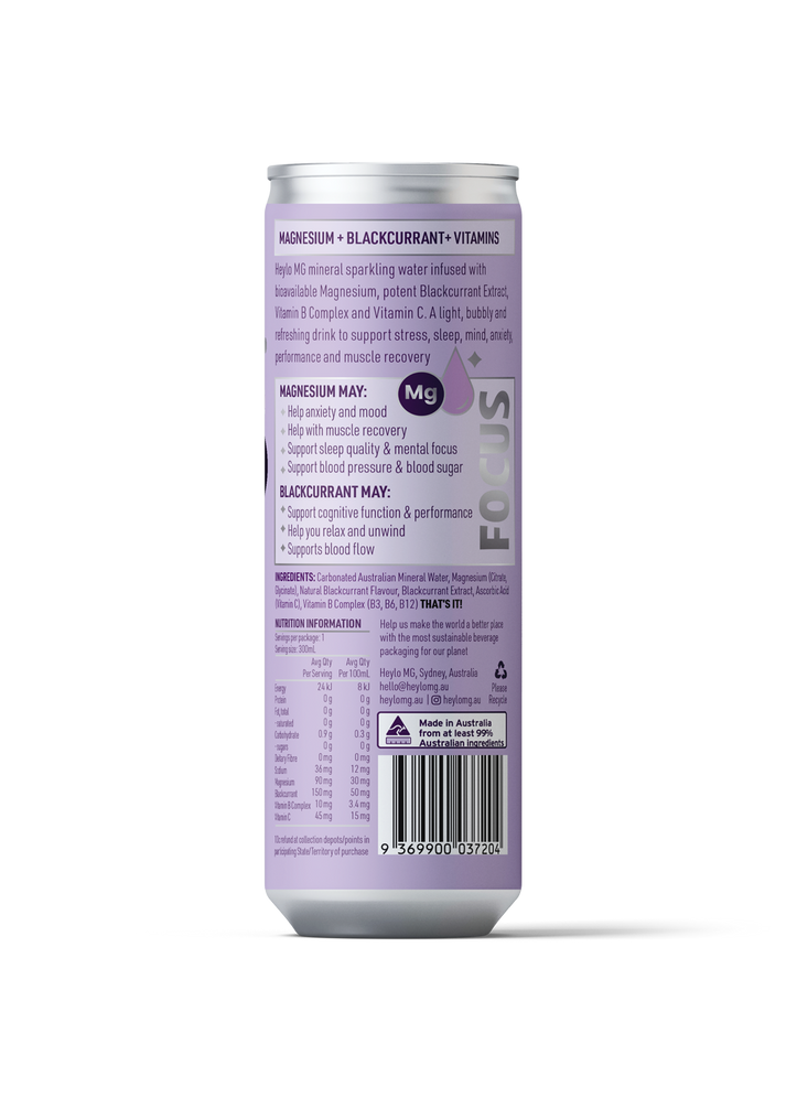 Heylo Mg Sparkling BlackCurrant 300ml
