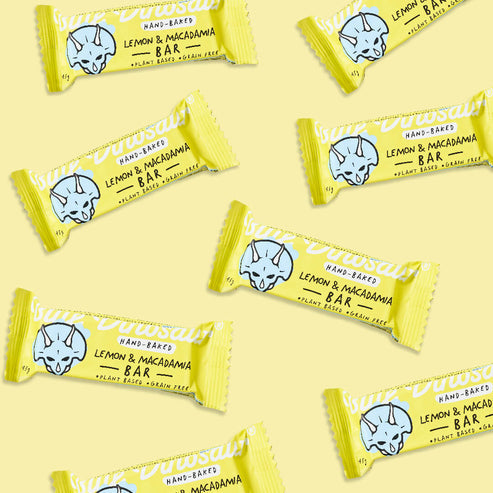 Blue Dinosaur Lemon & Macadamia bar 45g