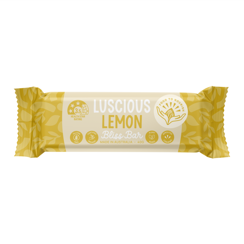 Food to Nourish Bliss bar Luscious lemon 40g