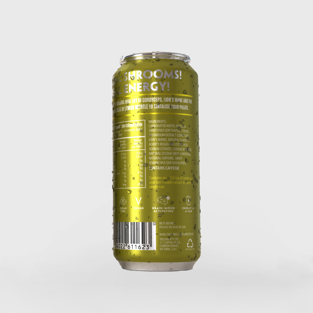 Teelixir Sparkling Mushroom Elixir Lemon Myrtle 250ml