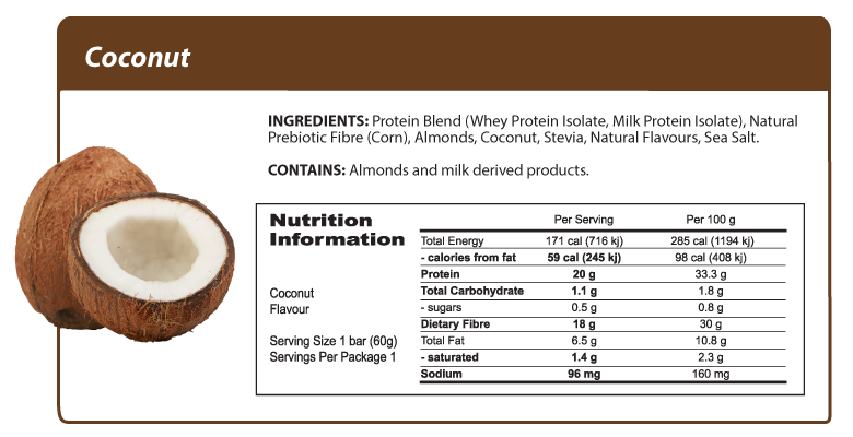 SMART Protein Coconut Bar 60g