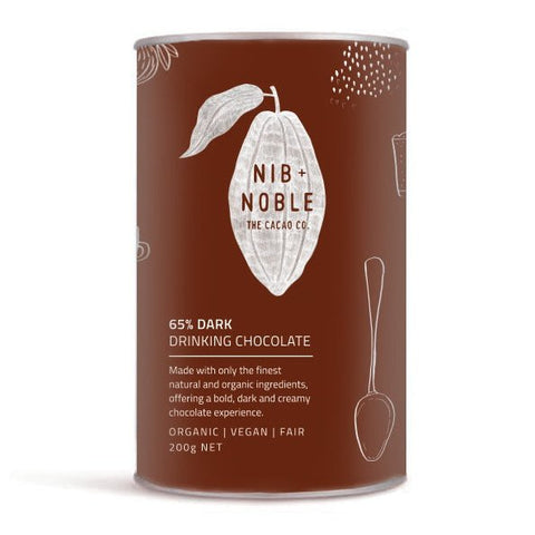 Nib & Noble 65% Dark Organic Drinking Chocolate 200g