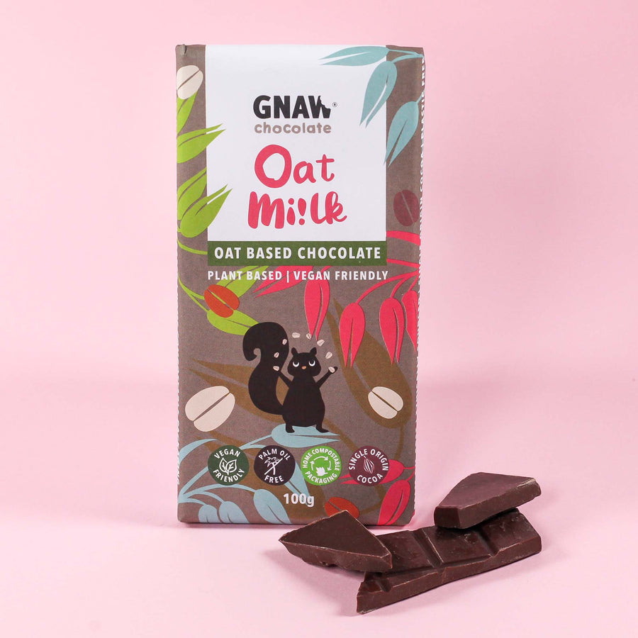 Gnaw Chocolate Vegan Oat Mylk Chocolate Bar 100g