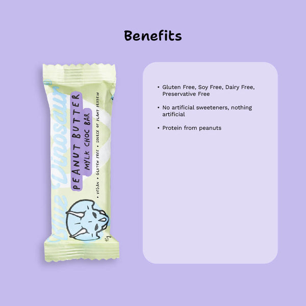 Blue Dinosaur Peanut Butter Mylk Choc 45g
