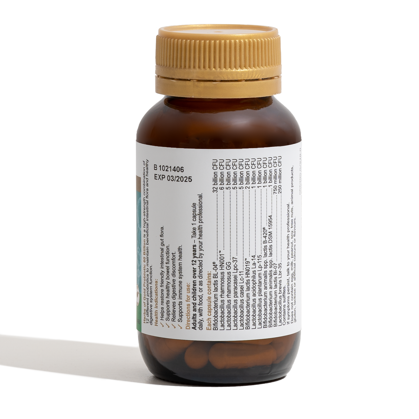 Herbs of Gold Probiotic 60 Billion 30vc