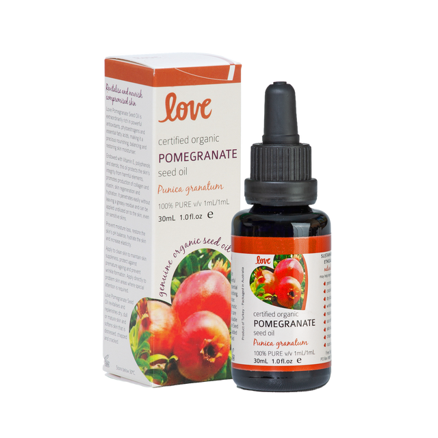 Love Pomegranate Seed Oil Certified Organic 30ml