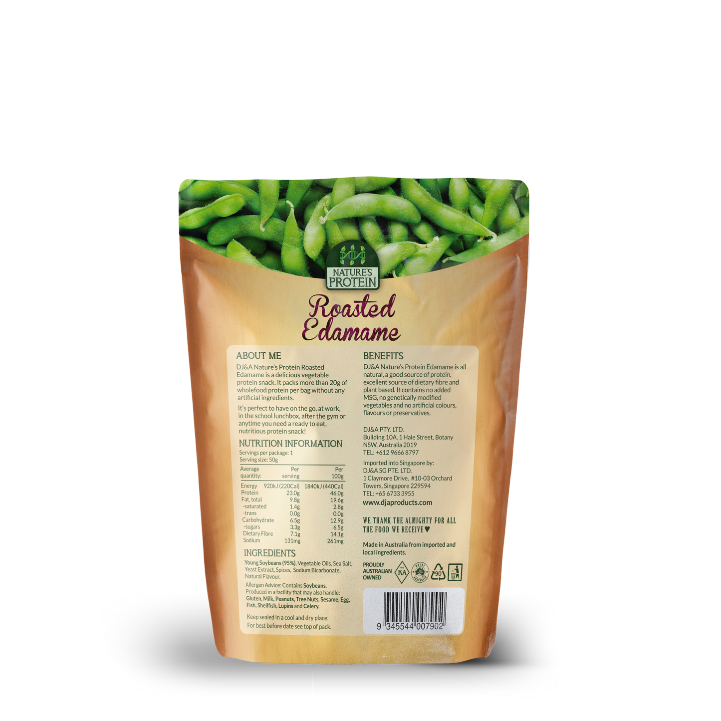 DJ&A Roasted Edamame 50g