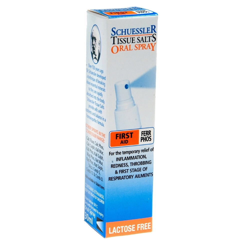 Schuessler Martin & Pleasance Tissue Salts 30ml Spray – Ferr Phos 6X