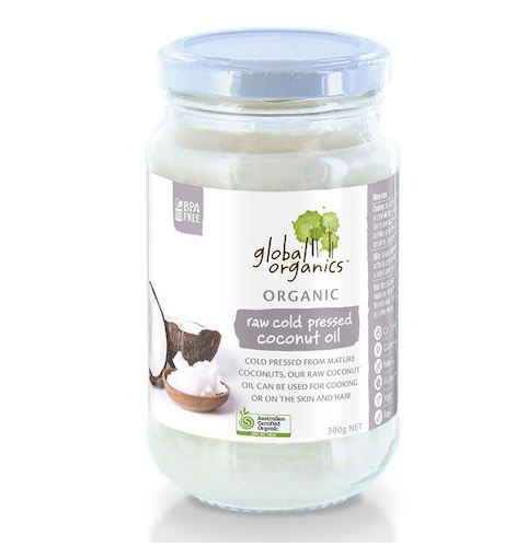 Global Organics Raw Coconut Oil Cold pressed 300g