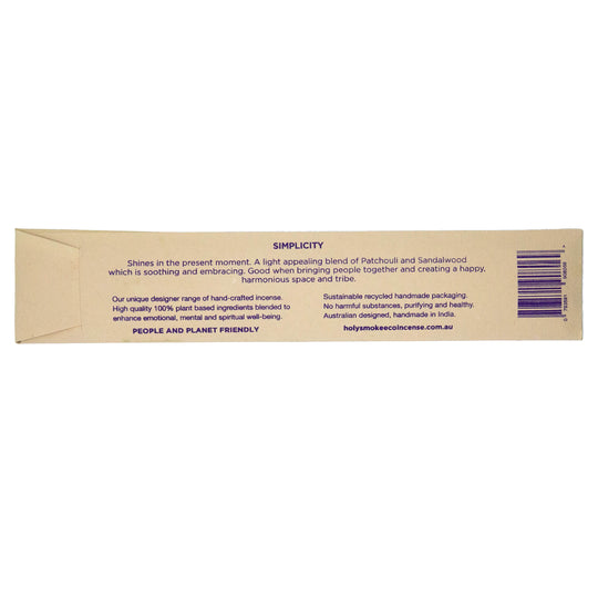 Simplicity - Holy Smokes Eco Incense Pack 20gm