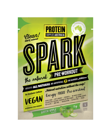 Protein Supplies Australia Spark Green Apple 250g (Pre-workout)