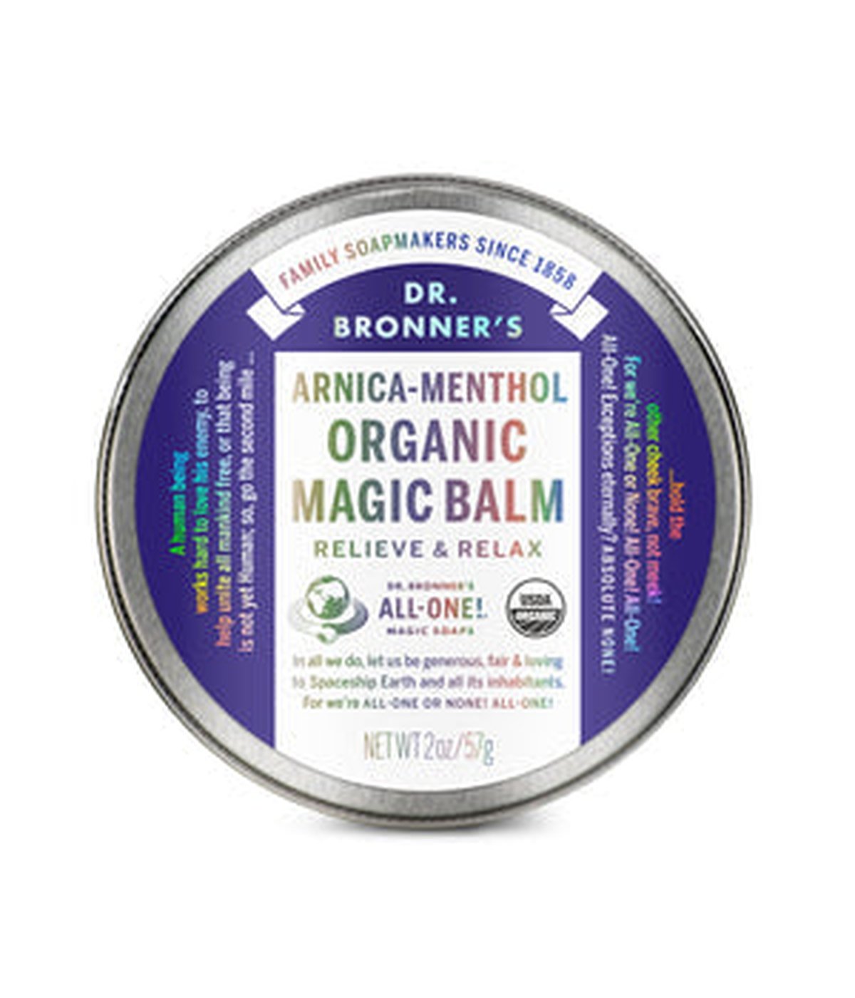 Dr Bronner's Organic Balm Arnica Menthol 57g