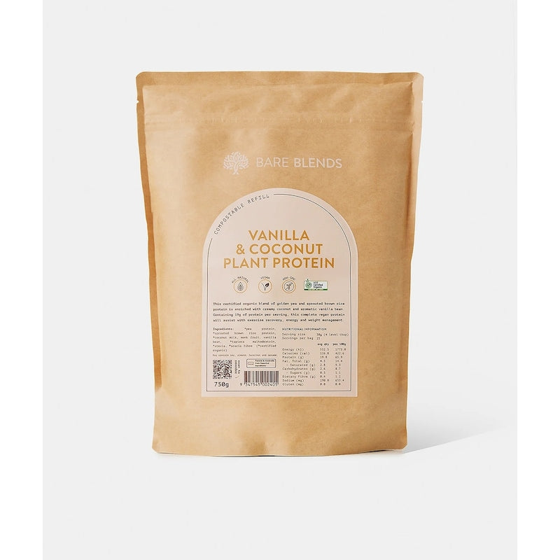 Bare Blends Plant Protein Powder Vanilla & Coconut 750g