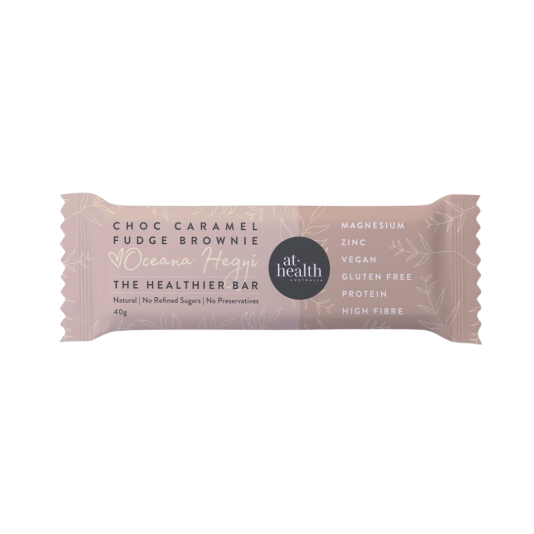 At Health Chocolate Caramel Fudge Brownie - Vegan Protein Bar40g