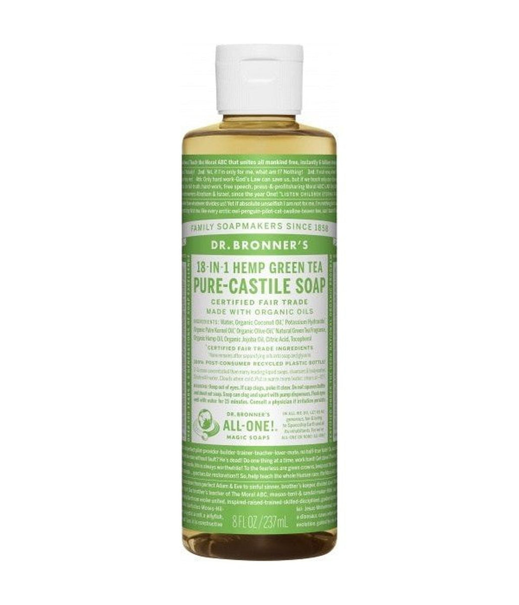 Dr Bronner's Green Tea Castile Liquid Soap 237ml Cherish Health