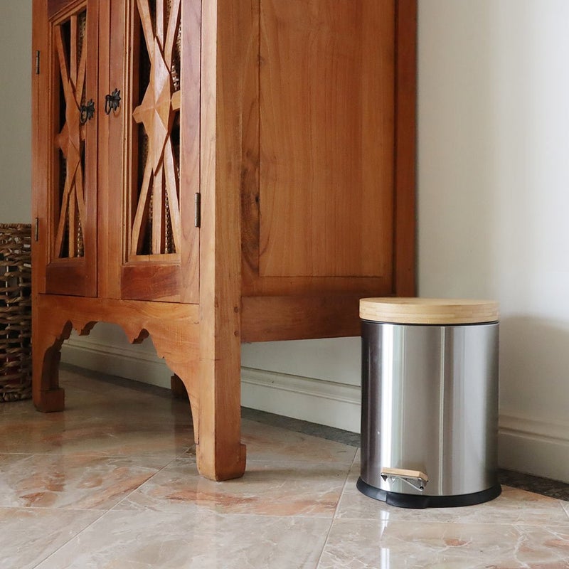 White Magic Eco Basics Rubbish Bin Stainless Steel 3L