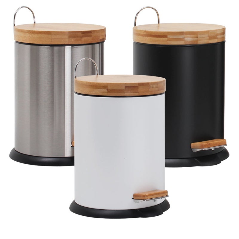 White Magic Eco Basics Rubbish Bin Stainless Steel 3L