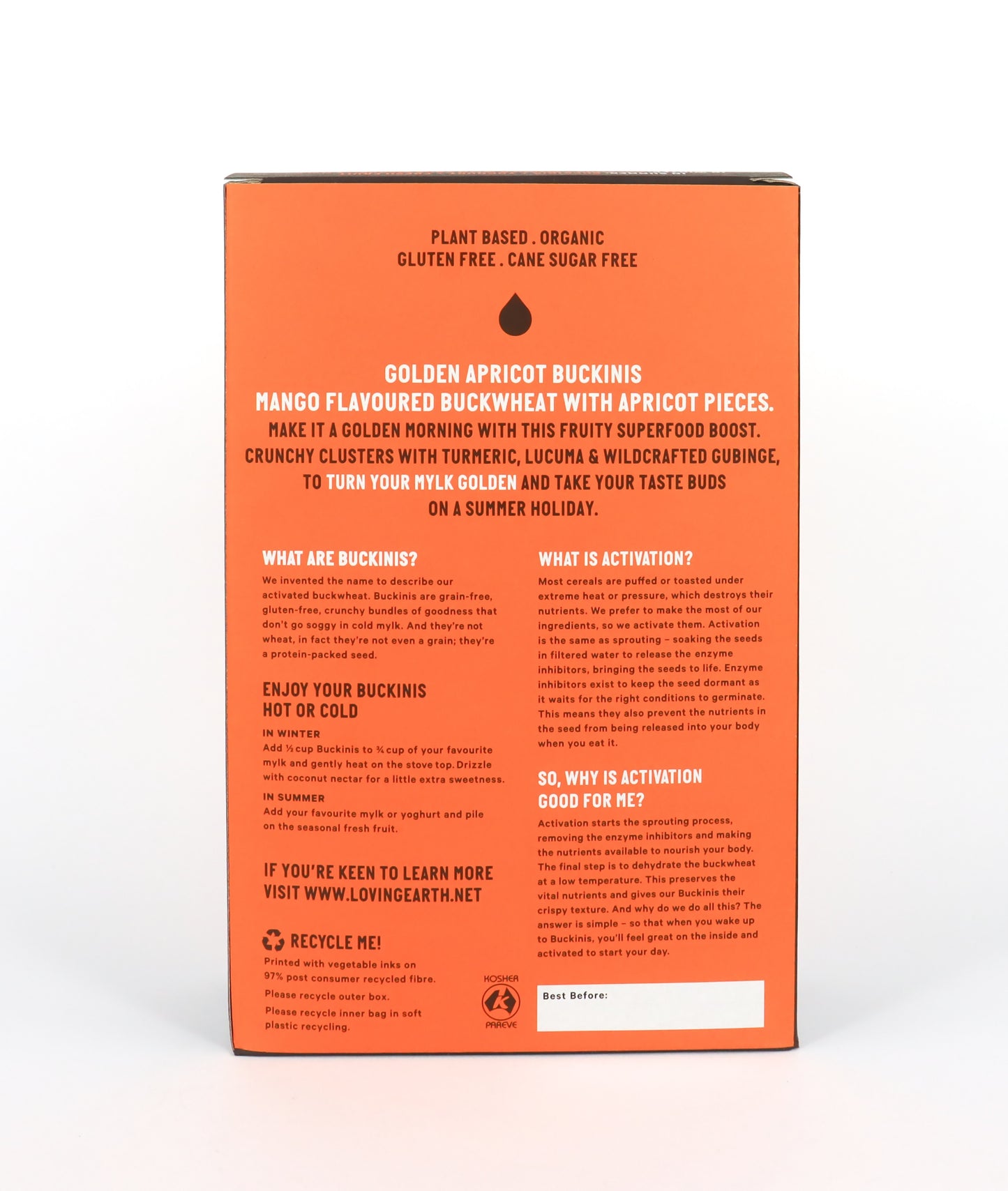Loving Earth Buckinis Golden Apricot 400g