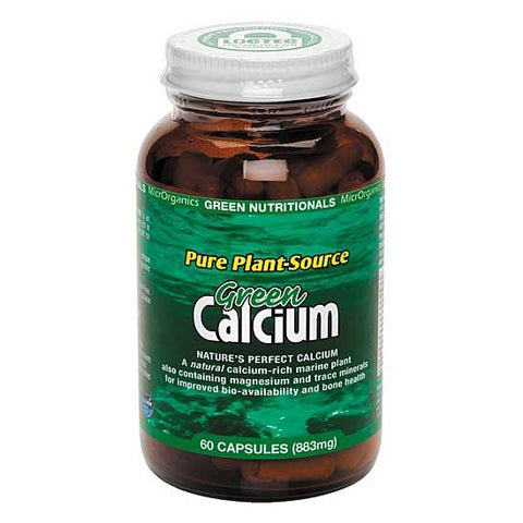 MicrOrganics Green Nutritionals Pure Plant-Source Green Calcium 60 Capsules