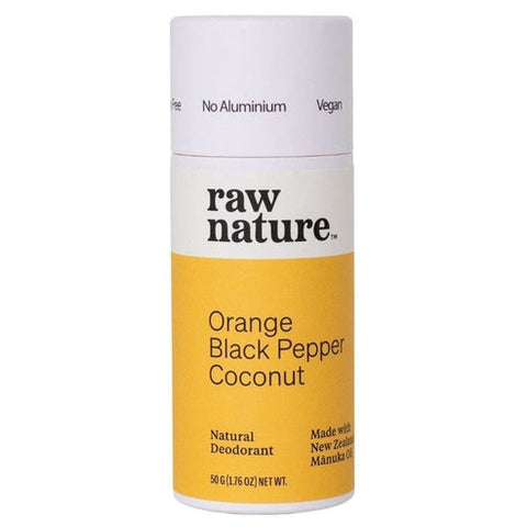 Raw Nature Deodorant Stick 50g - Orange, Black Pepper & Coconut