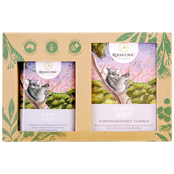 Roogenic Gift Box Native Sleep X 18 Tea Bags with Tin
