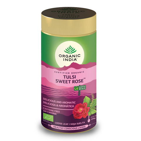Organic India Tulsi Sweet Rose Loose Leaf 100g