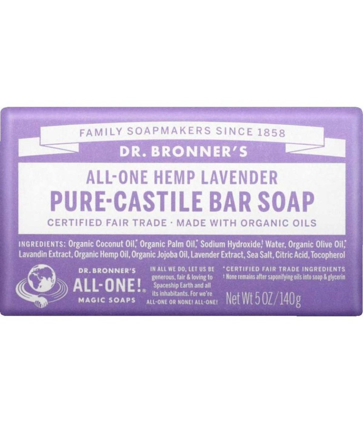 Dr Bronner's Lavender Soap 140g