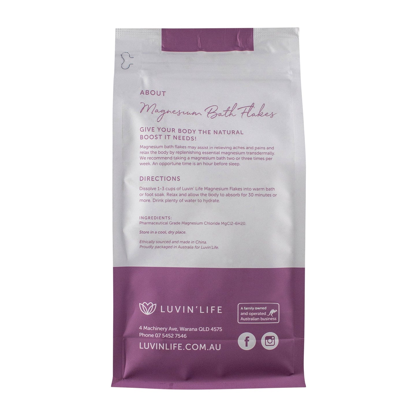 Luvin Life Magnesium Flakes (Magnesium Chloride) 1kg