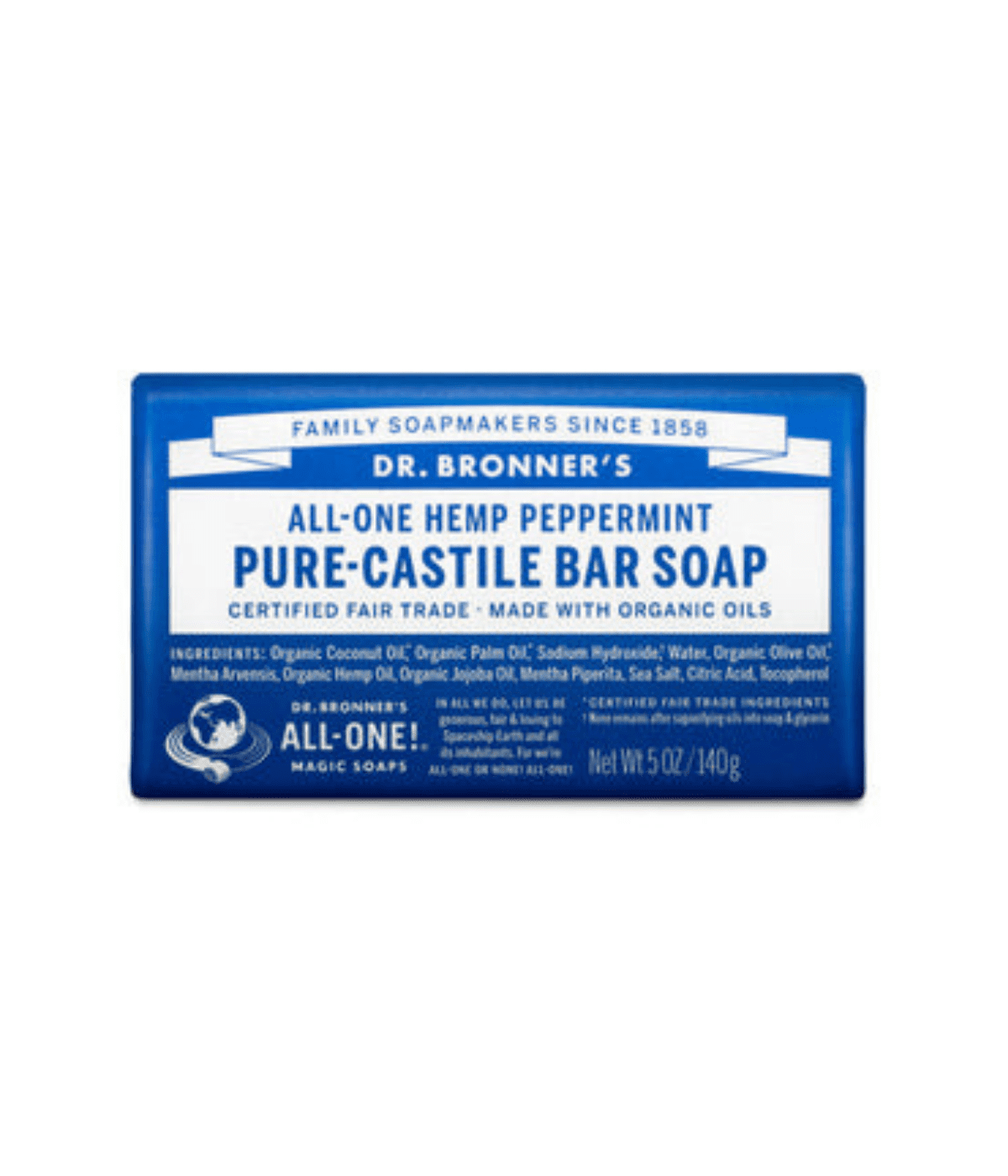 Dr Bonner's Peppermint Soap 140g