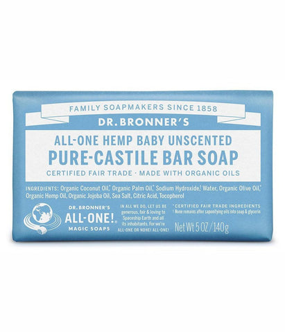 Dr Bonners Baby Unscented SOAP 140g