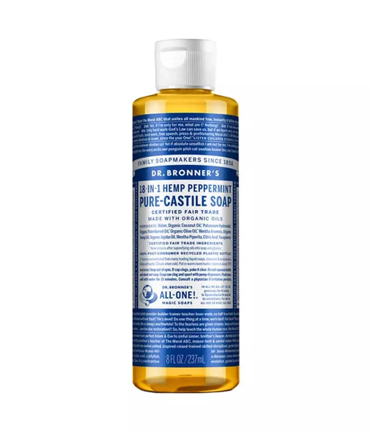Dr. Bronner's Castile Liquid Soap Peppermint 237mL