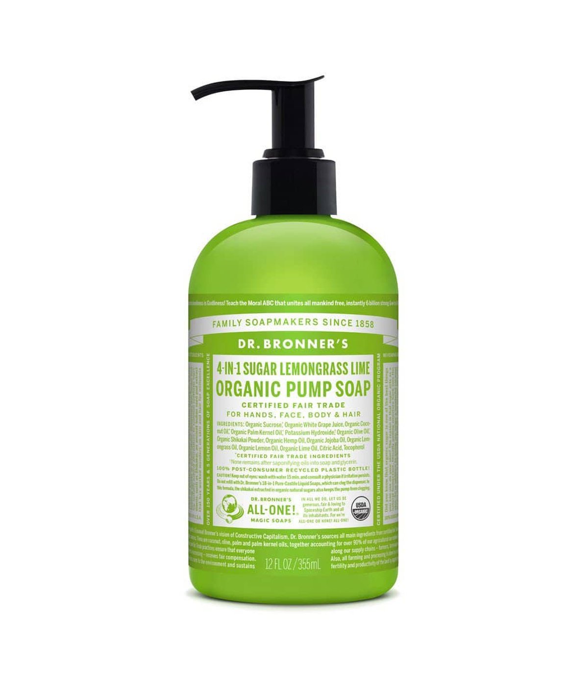 Dr Bonner's Lemon Lime Soap 355ml