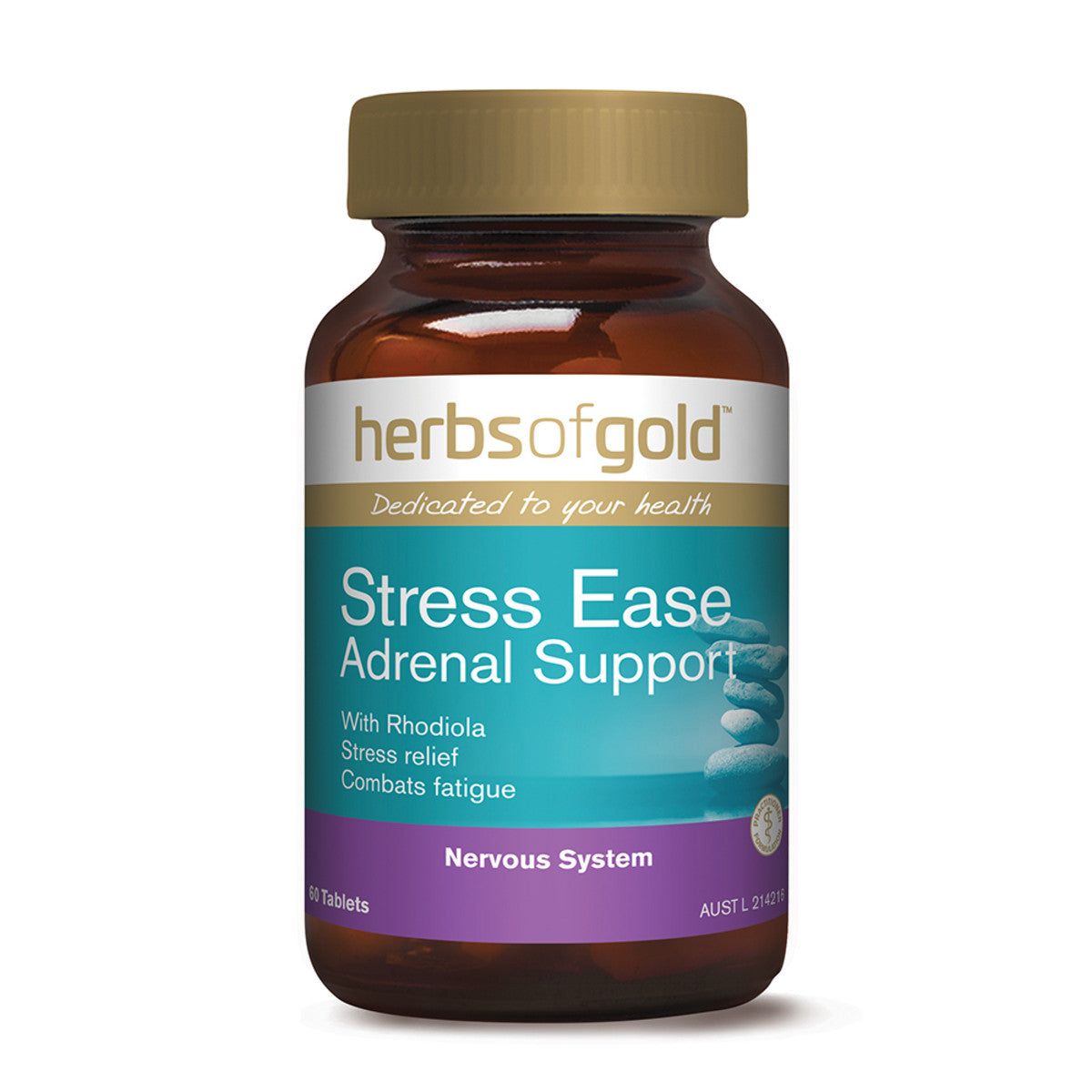 Herbs of Gold Stress-Ease Adrenal Support 60t
