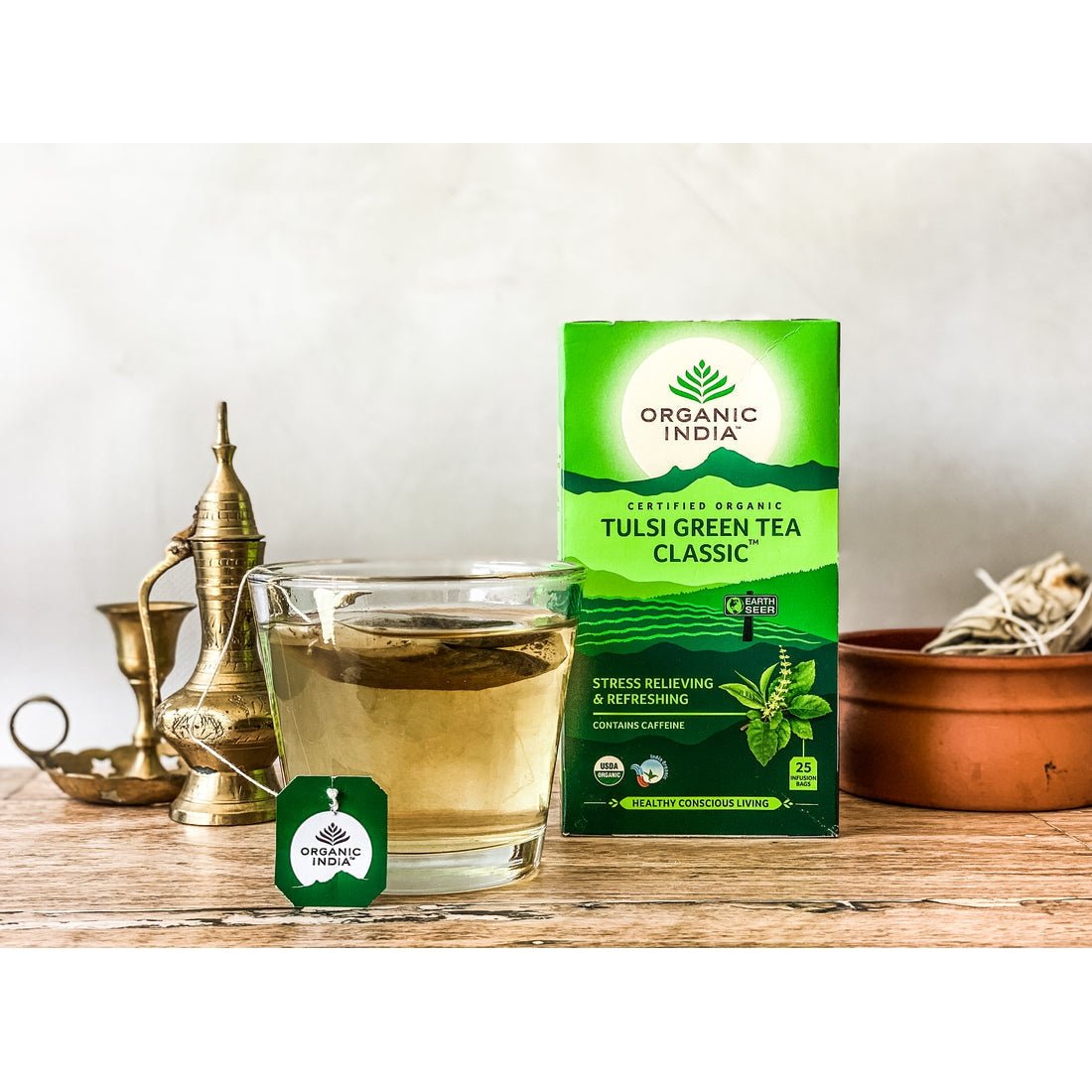 Organic India Tulsi Green 25 tea bags