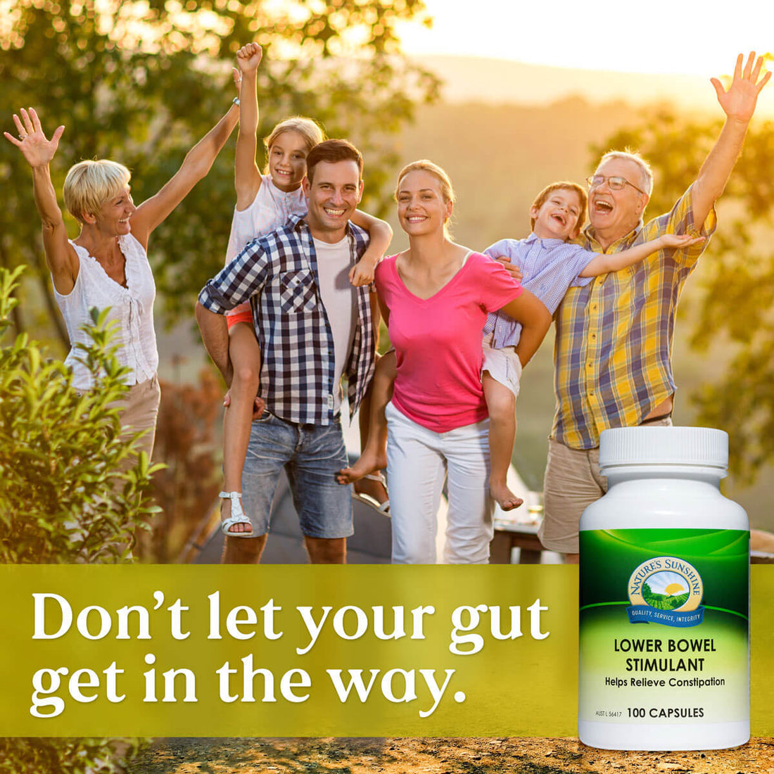 Natures Sunshine Lower Bowel Stimulant 100 Capsules