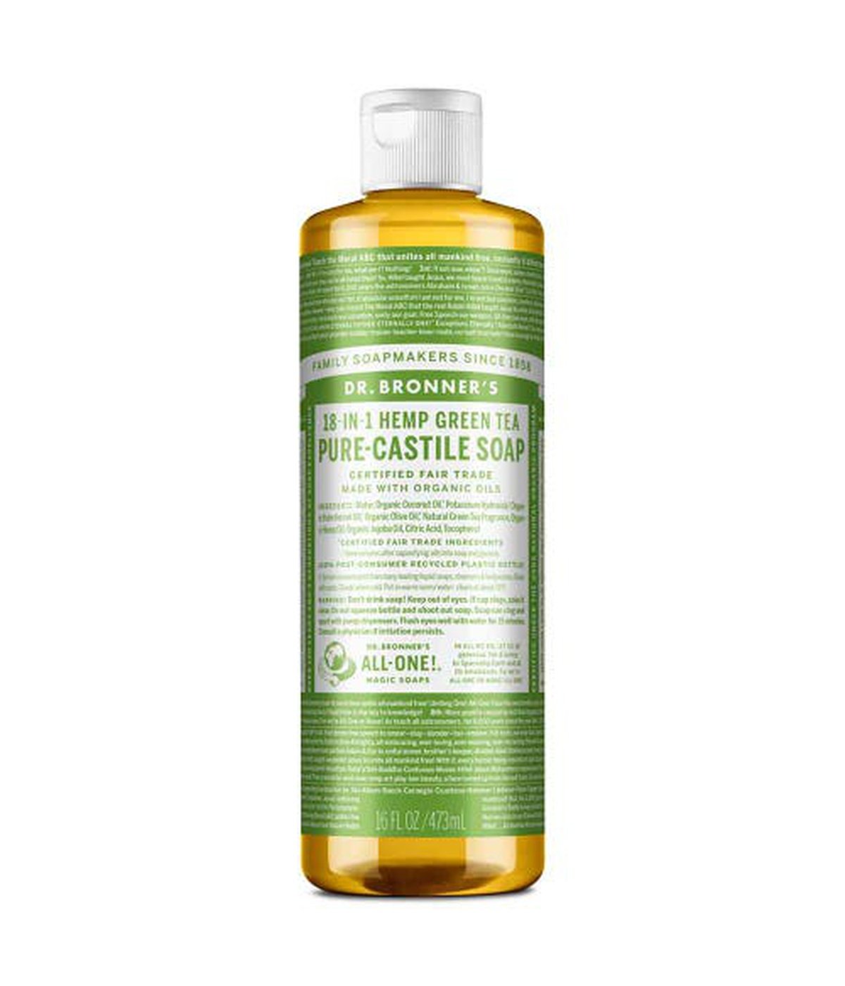 Dr Bronner's Liquid Soap Green Tea 473ml