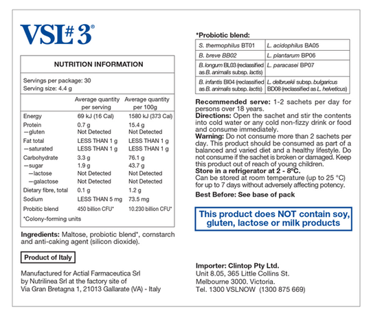 VSL#3 Sachets 450 Billion Probiotic Blend 30x4.4g 132g