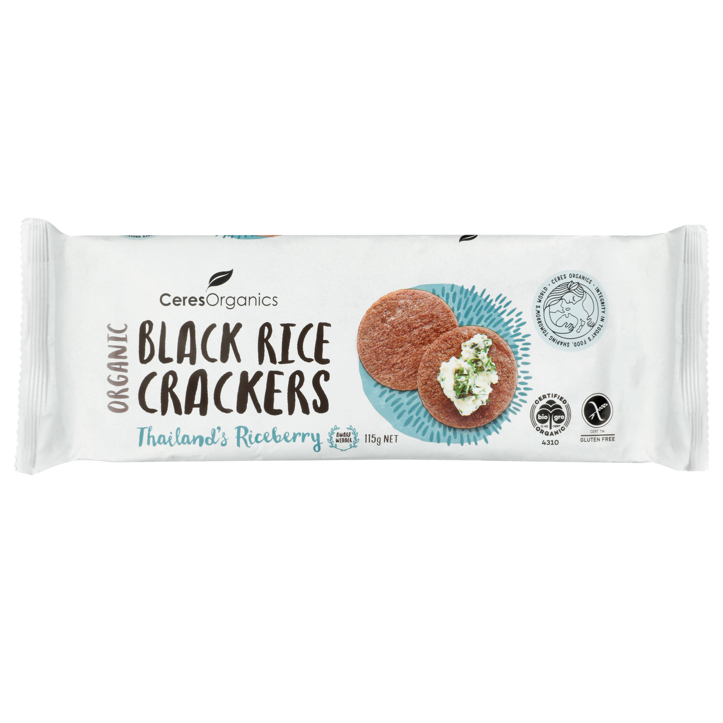 Ceres Organic Black Rice Crackers - Original 115g